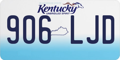 KY license plate 906LJD