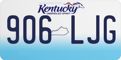 KY license plate 906LJG