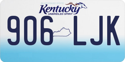 KY license plate 906LJK