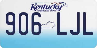 KY license plate 906LJL