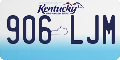 KY license plate 906LJM