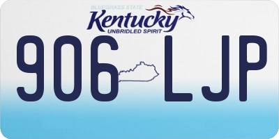 KY license plate 906LJP
