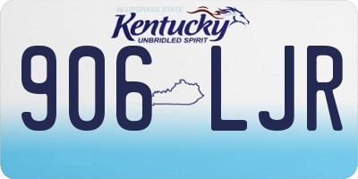 KY license plate 906LJR