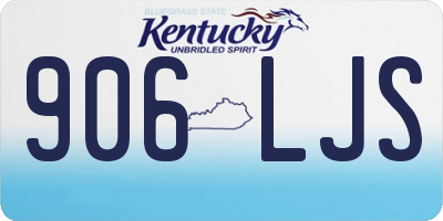 KY license plate 906LJS