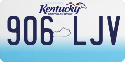 KY license plate 906LJV