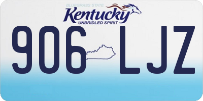 KY license plate 906LJZ