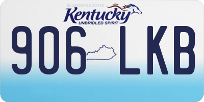 KY license plate 906LKB