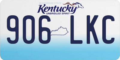 KY license plate 906LKC