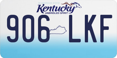 KY license plate 906LKF