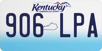 KY license plate 906LPA