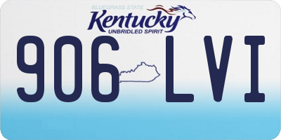 KY license plate 906LVI
