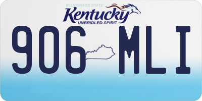 KY license plate 906MLI