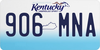 KY license plate 906MNA