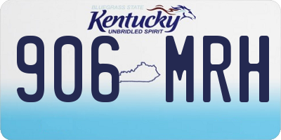 KY license plate 906MRH