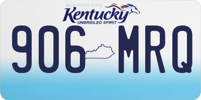 KY license plate 906MRQ