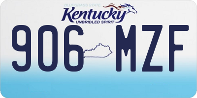 KY license plate 906MZF