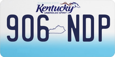 KY license plate 906NDP