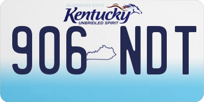 KY license plate 906NDT