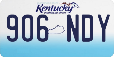 KY license plate 906NDY
