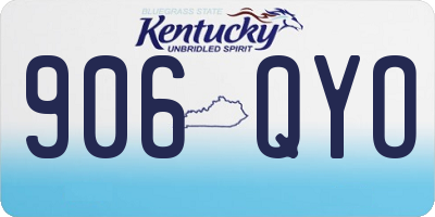 KY license plate 906QYO