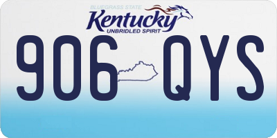 KY license plate 906QYS
