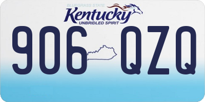 KY license plate 906QZQ