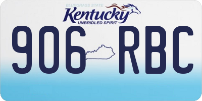 KY license plate 906RBC