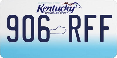 KY license plate 906RFF