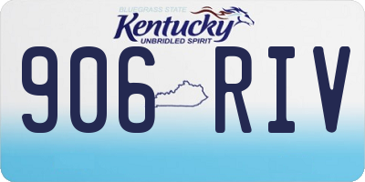 KY license plate 906RIV