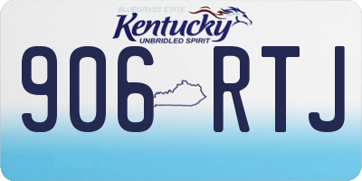 KY license plate 906RTJ