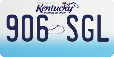 KY license plate 906SGL