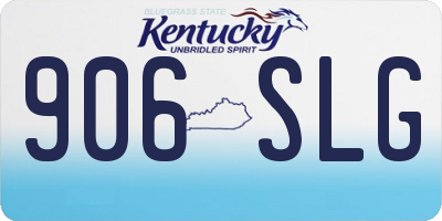 KY license plate 906SLG