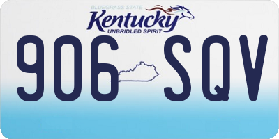 KY license plate 906SQV