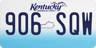 KY license plate 906SQW
