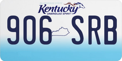 KY license plate 906SRB