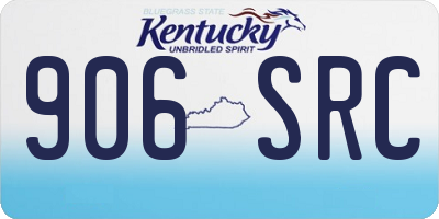 KY license plate 906SRC