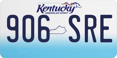 KY license plate 906SRE