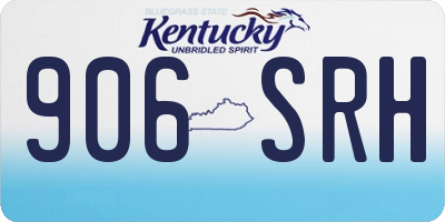 KY license plate 906SRH