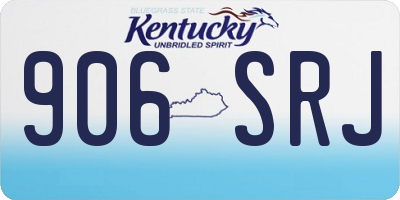 KY license plate 906SRJ