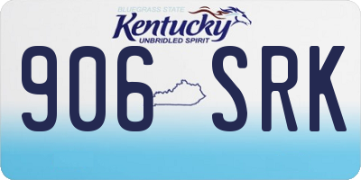 KY license plate 906SRK