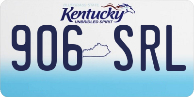 KY license plate 906SRL
