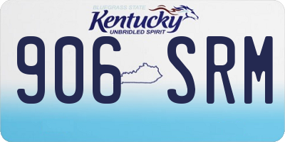 KY license plate 906SRM