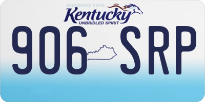 KY license plate 906SRP
