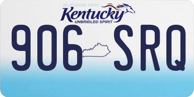 KY license plate 906SRQ