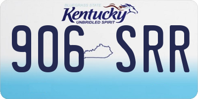 KY license plate 906SRR