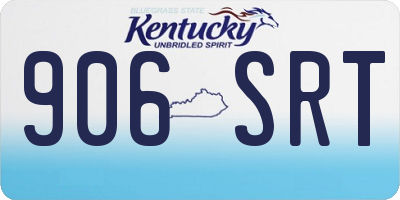 KY license plate 906SRT