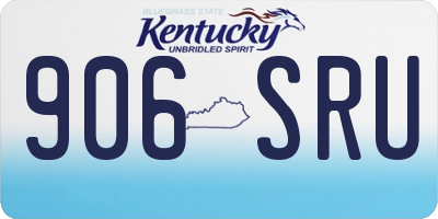 KY license plate 906SRU