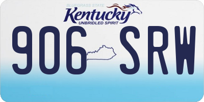 KY license plate 906SRW