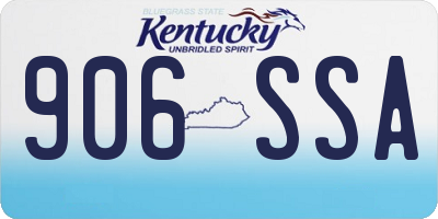 KY license plate 906SSA