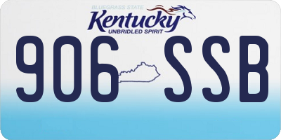 KY license plate 906SSB